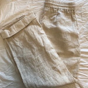 Zara linen high waisted pants